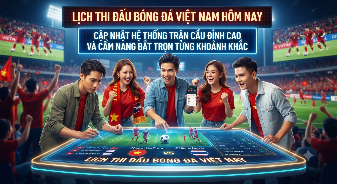 lịch thi đấu bóng đá viêt nam hôm nay